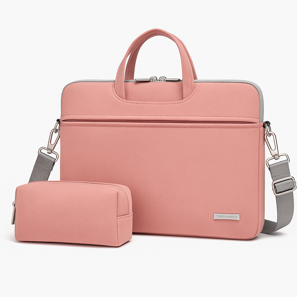 PU Leather Women Laptop Bag Notebook Carrying 13.3 14 15.6 Inch Men Handbags Shoulder Mouse Bag